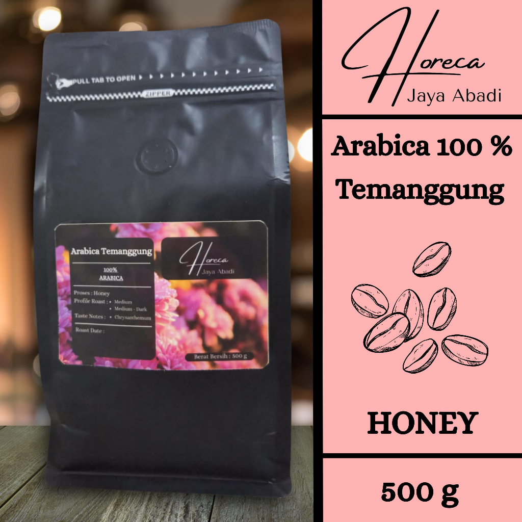 

Horeka Jaya Abadi - Kopi Arabika Temanggung Honey Biji / Bubuk - 500 gr