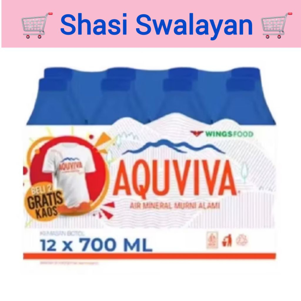 

WINGSFOOD AQUVIVA 1 Pack 250ml x 24Pcs/ 700ml x12Pcs/ 1,6Liter x 6Pcs - Air Mineral