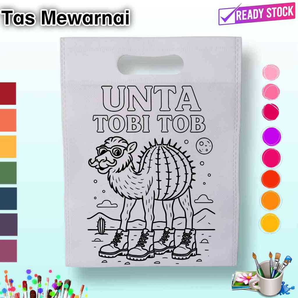 

Tas Spunbond Mewarnai Anak 30x40cm | Goodie Bag Mewarnai | Tas Lukis Anak / Tas Oval Mewarna