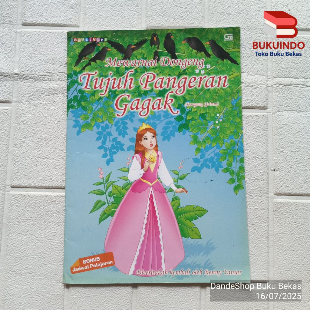 Mewarnai Dongeng Tujuh Pangeran Gagak (Dongeng Grimm) - Buku Anak Bekas Preloved