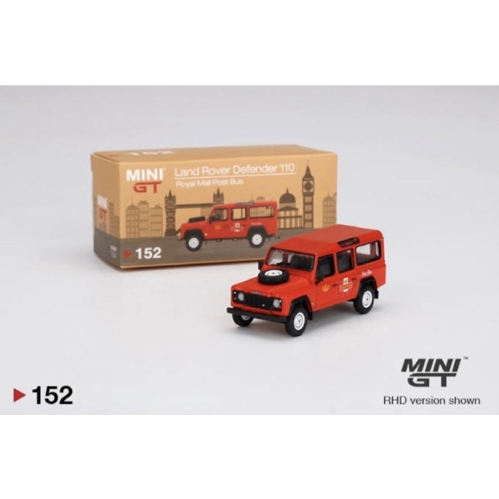 Mini GT 152 Land Rover Defender 110 Royal Mail Post Bus Loose