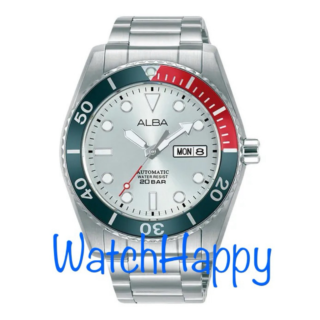 JAM TANGAN ANALOG PRIA ALBA AL4295X1 / AL4295 / AL4295X AUTOMATIC MOVEMENT SILVER WHITE DIAL SILVER 