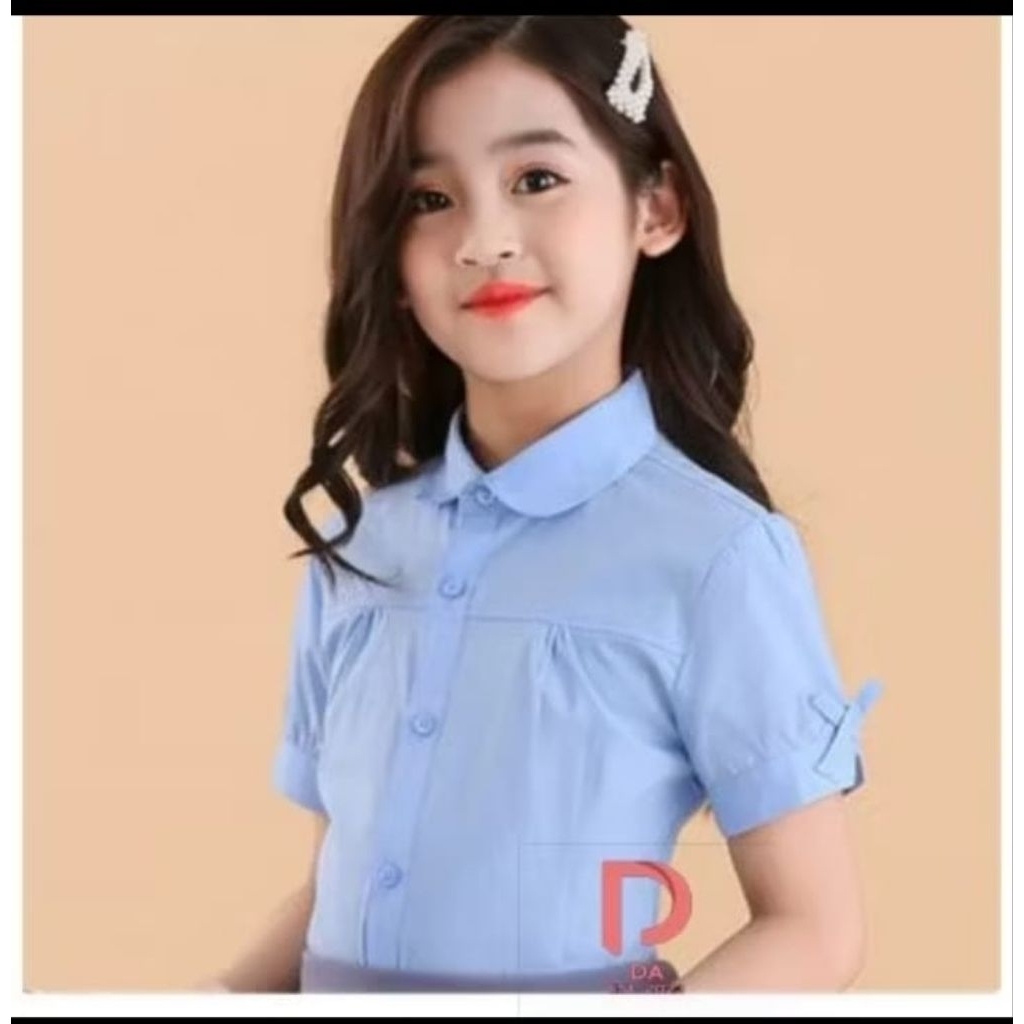 Atasan kemeja anak lengan pendek anak perempuan usia 1-14 tahun atasan anak perempuan kemeja&blouse