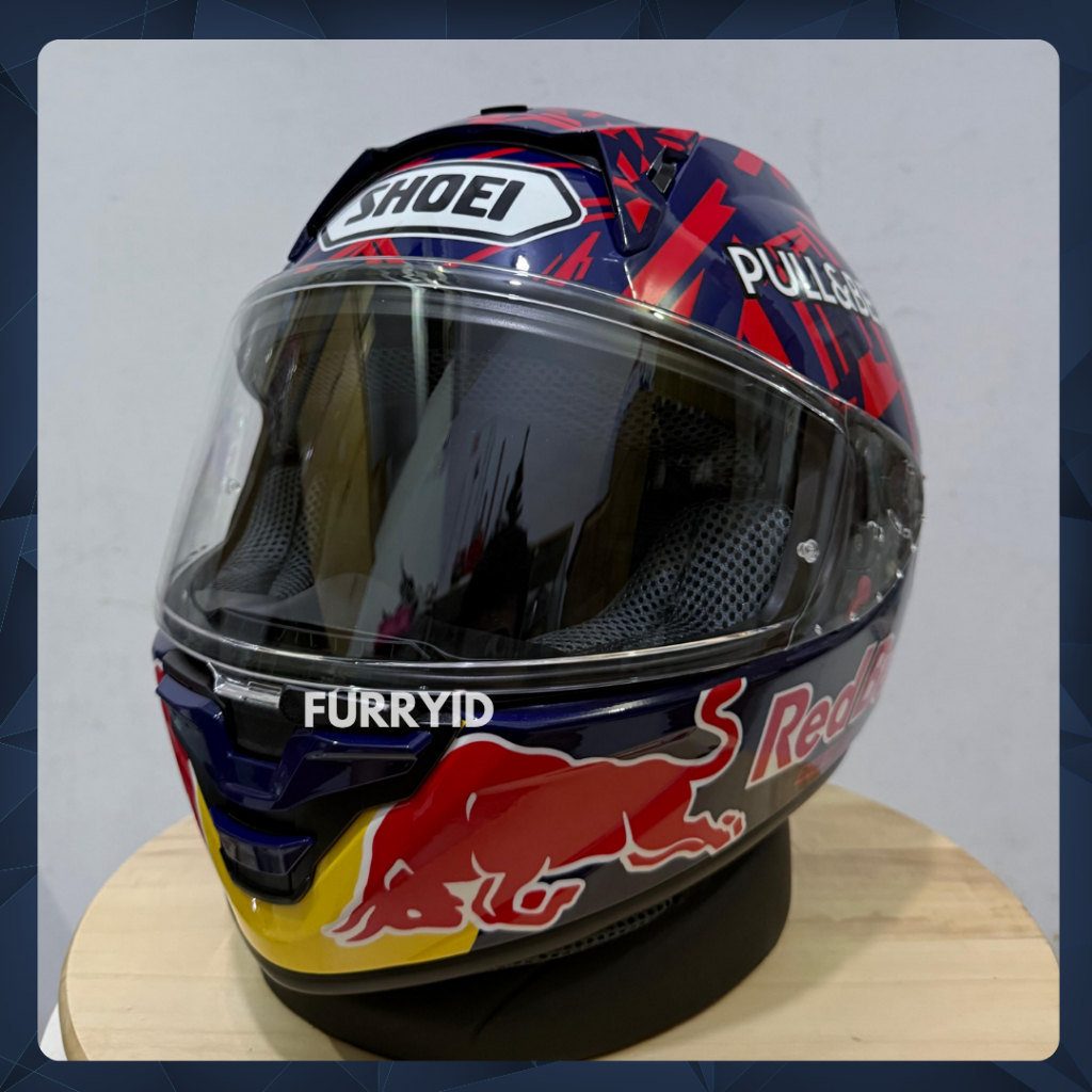 HELM FULL FACE SHOEI X15 MARQUEZ DAZZLE REDBULL GLOSSY