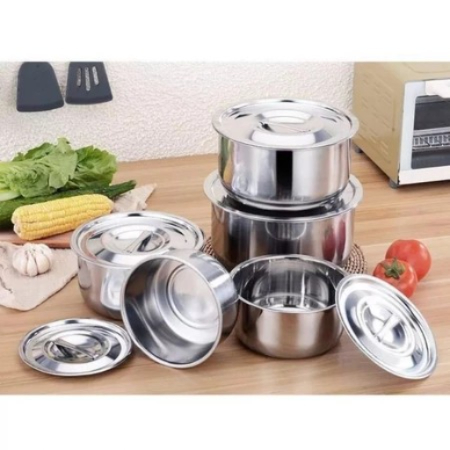 MY HOME • PANCI SET SUSUN 5 • PANCI SET BERANAK MY HOME PANCI STAINLESS ISI 5 PCS