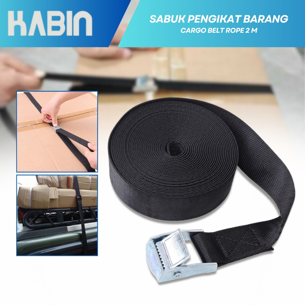 Tali Strap Pengikat Barang Sabuk 2M - Cargo Belt Rope Sabuk Pengikat Barang