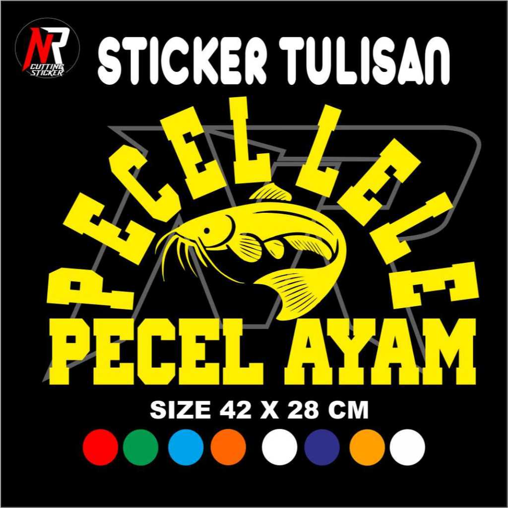 

STICKER CUTTING TULISAN PECEL LELE PECEL AYAM STICKER TULISNA UNTUK NAMA JUALAN DI GEROBAK RODA