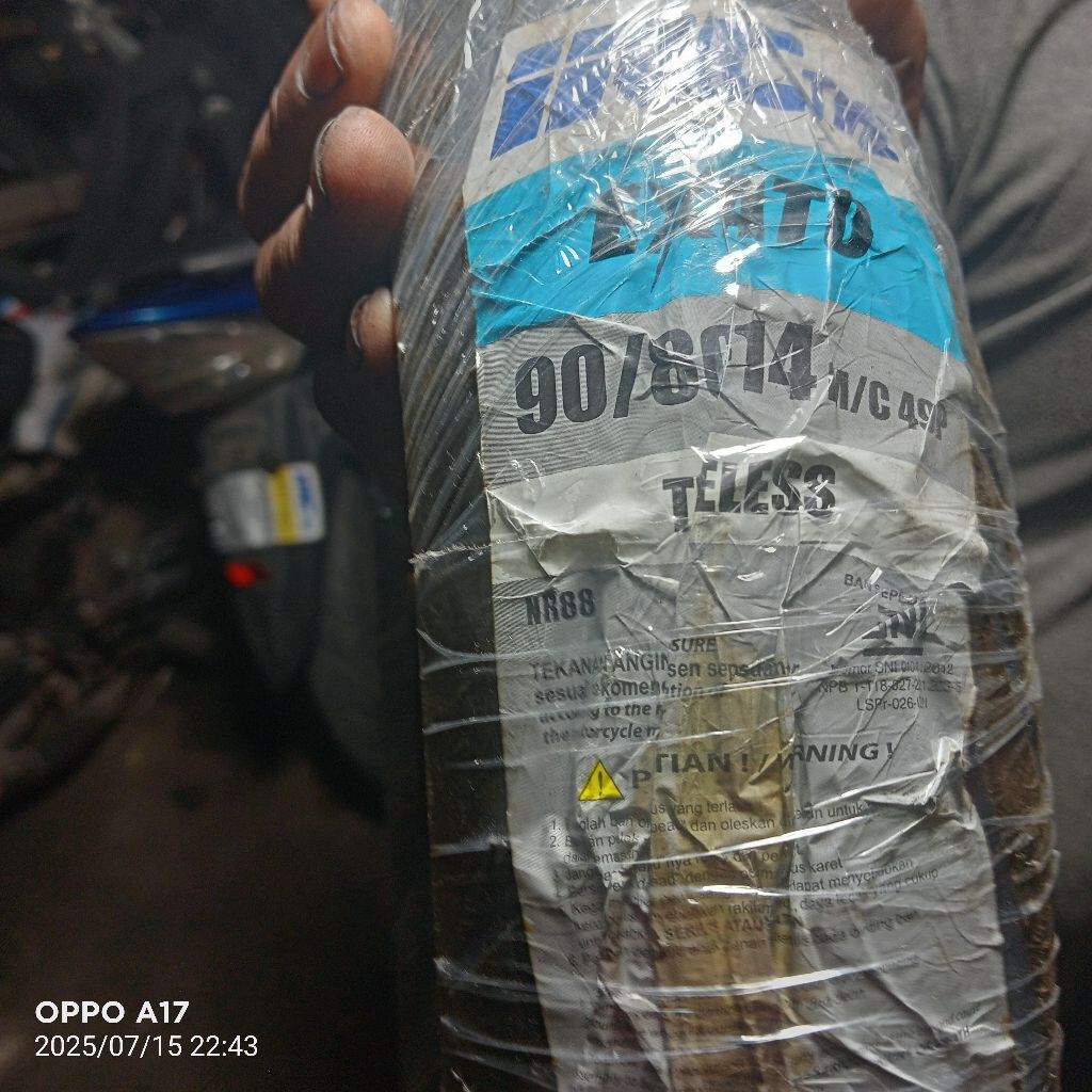 BAN LUAR SEPEDA MOTOR RING/LINGKARAN VELG 17 80/90