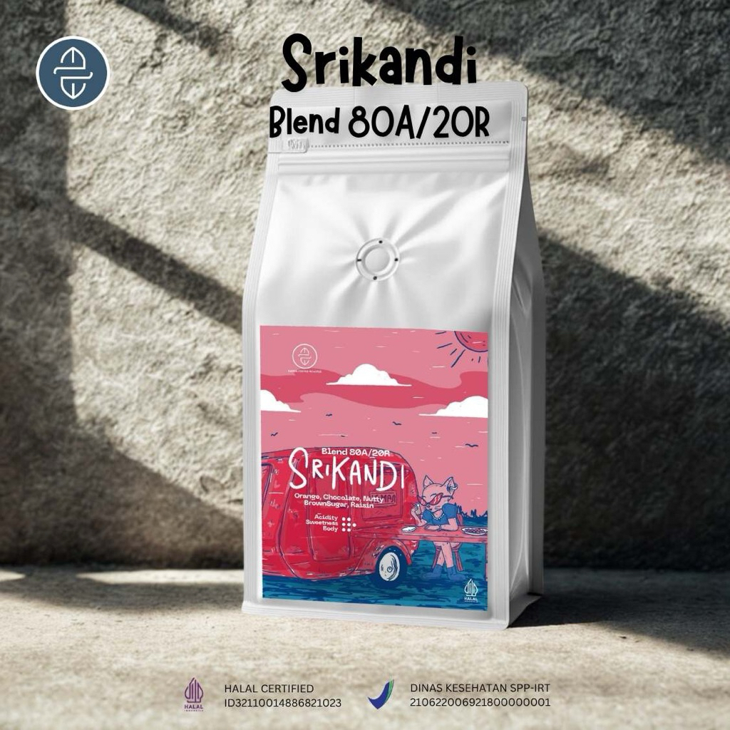 

Biji Kopi Blend 80 Arabica : 20 Robusta Srikandi - 500gr