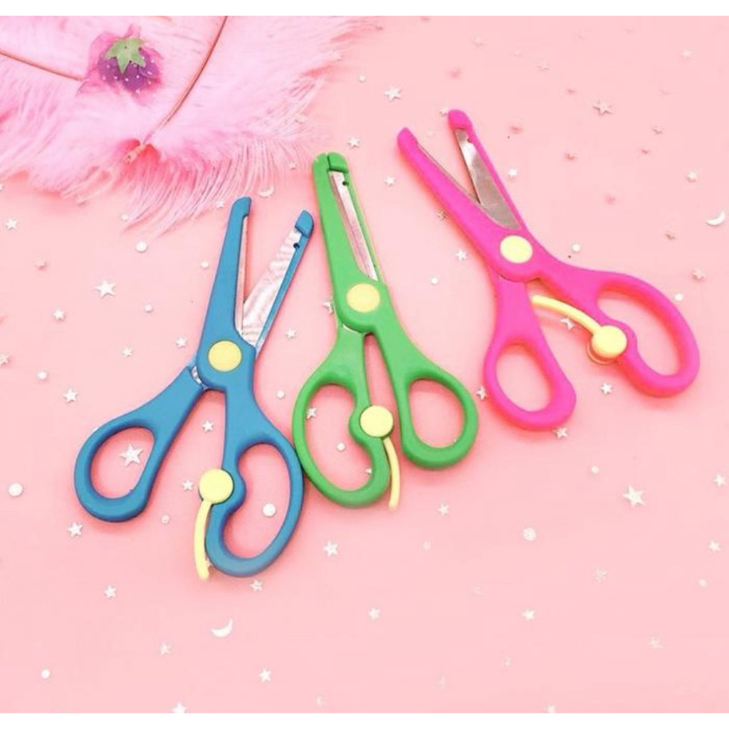 

PLASTIC SAFETY SCISSOR STAINLESS STEEL - GUNTING KERTAS PLASTIK AMAN ANAK