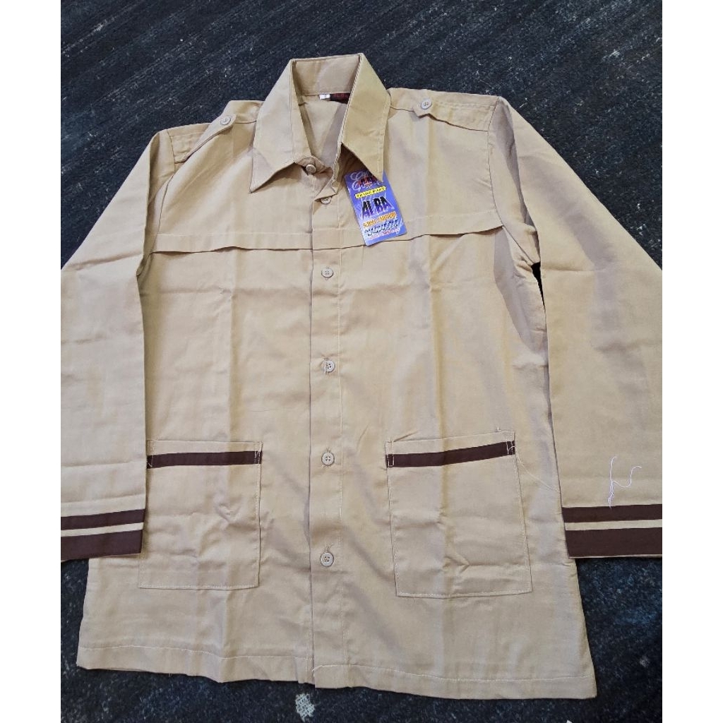 Atasan Pramuka anak perempuan SD/baju pramuka Siaga SD/baju pramuka size 13 kantong bawah/atasan pra