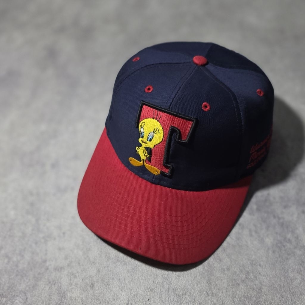 TOPI VINTAGE TWEETY WARNER BROS. MOVIE WORLD GOLD COAST AUSTRALIA SNAPBACK HATS