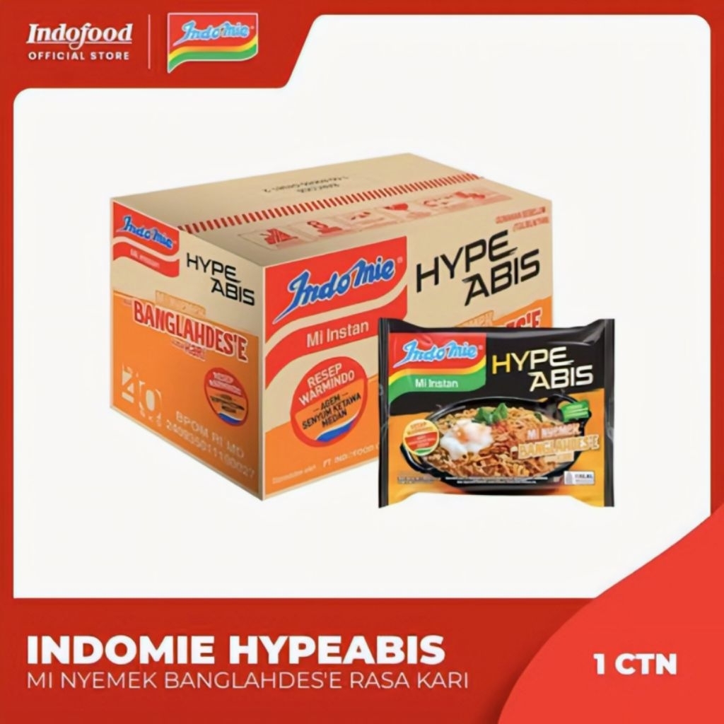 

Indomie Mie Nyemek Ala Bangladesh Rasa Kari isi 40 Bungkus / Dus