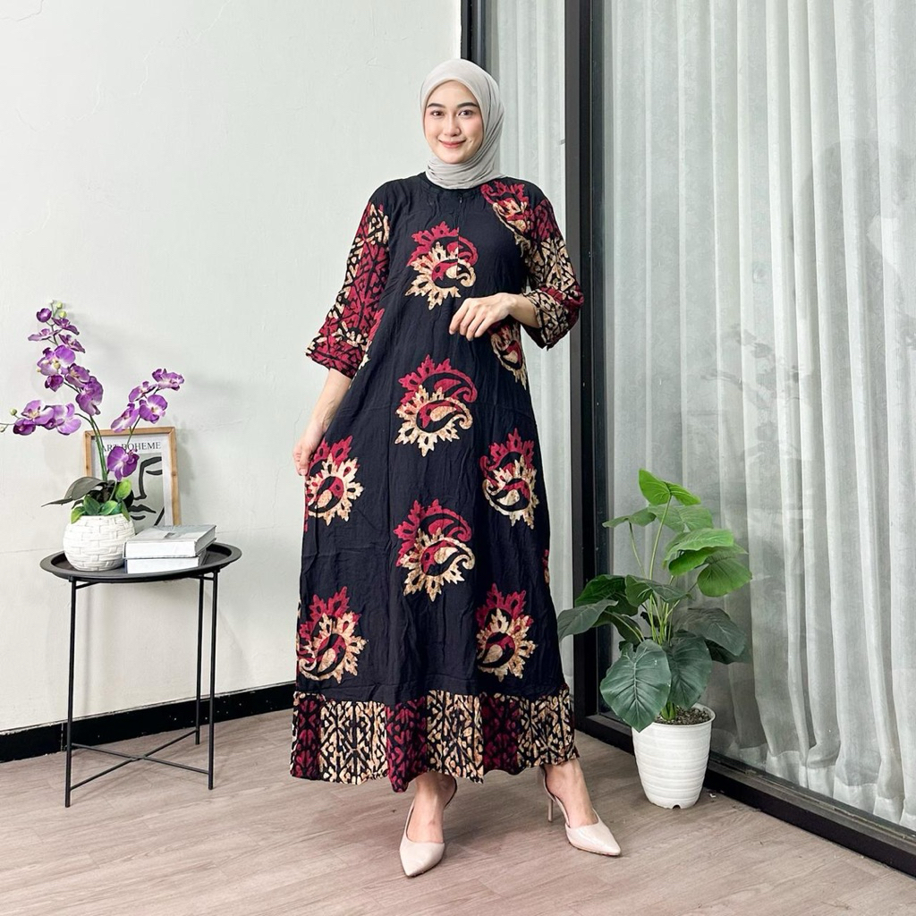 daster Maura daster Maura batik daster standar lengan panjang daster daster kekinian