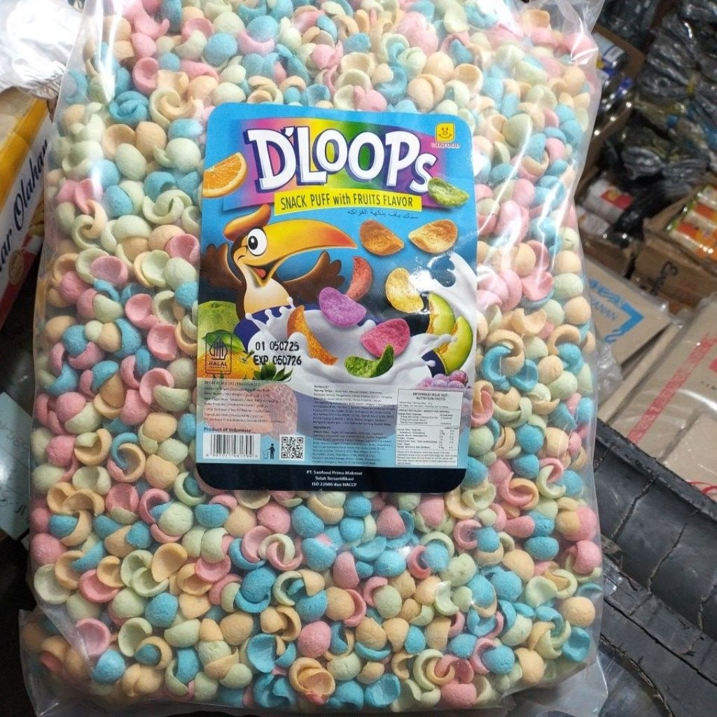 

cococran dloops rasa Fruity warna warni 1kl exp 050726