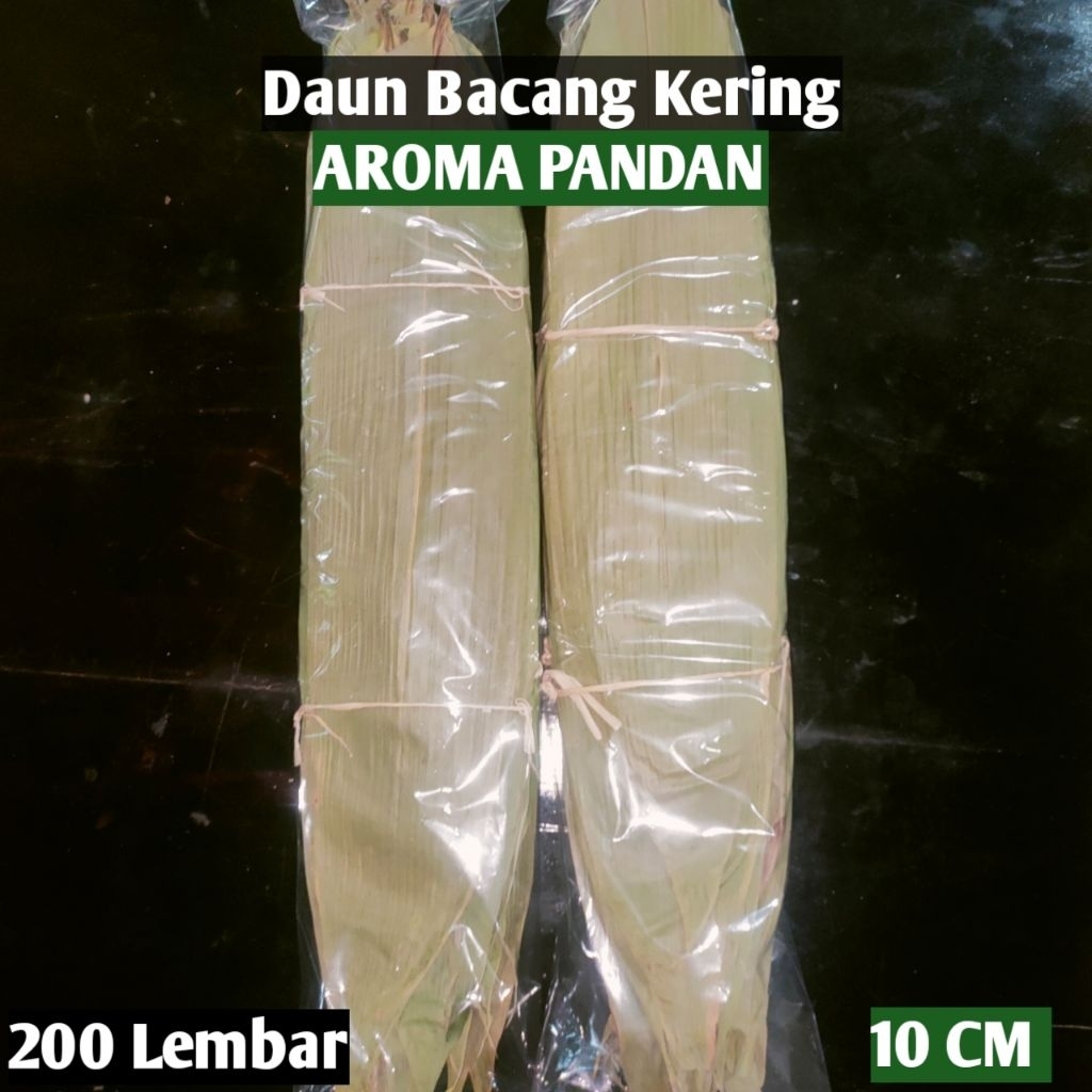 

Daun Bacang Kering 200 Lembar Daun Bambu Kering Aroma Pandan 10 CM