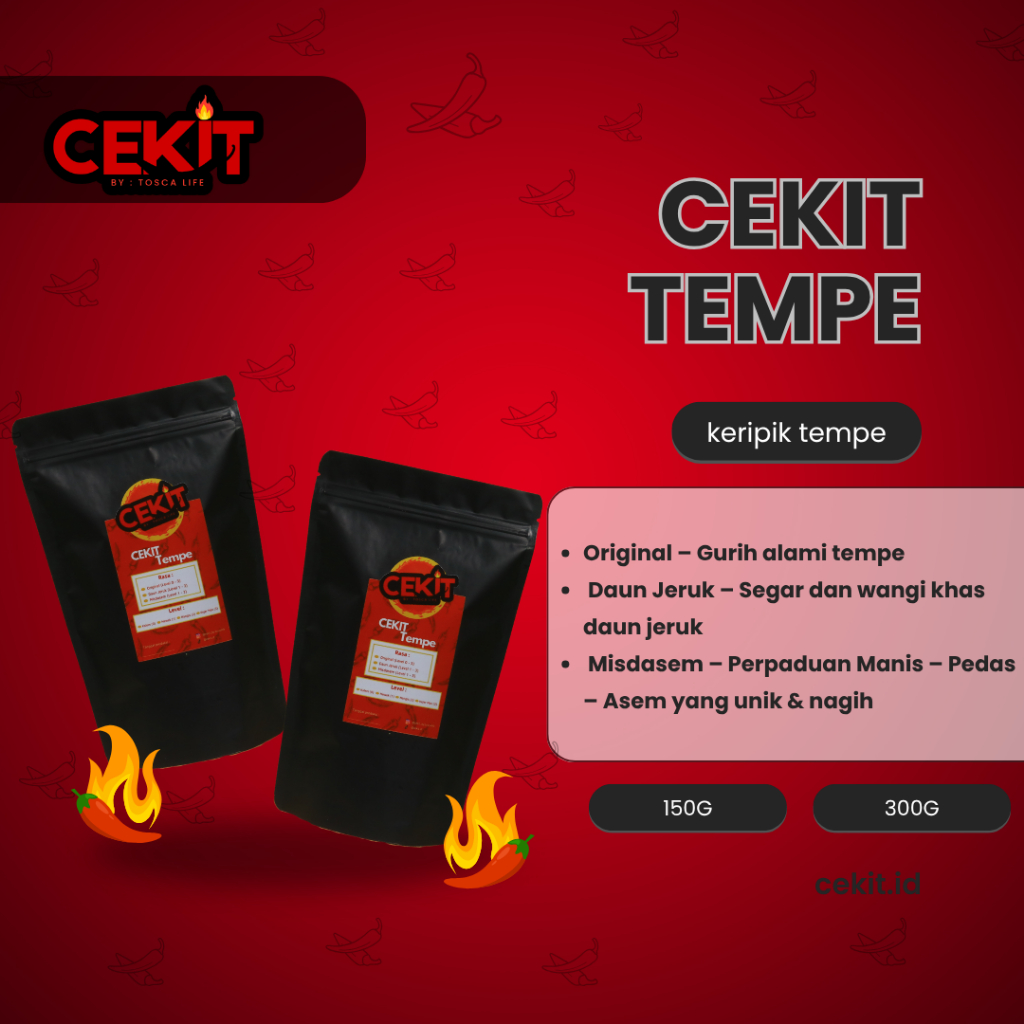 

CEKIT TEMPE - 150G ORIGINAL KERIPIK TEMPE