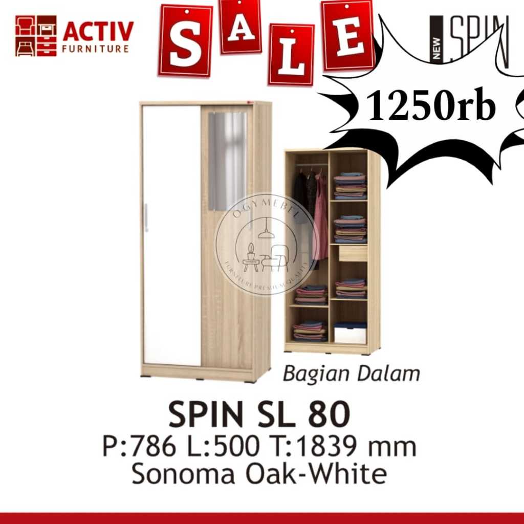 LEMARI PAKAIAN SPIN SL 80