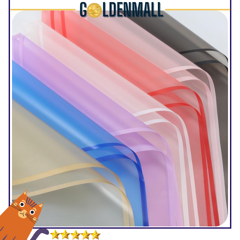 

20 LEMBAR Flower Wrapping Paper Transparan List Kertas Buket Bunga Korea Cellophane KB05
