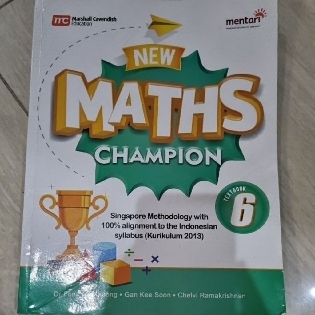 

6 textbook preloved bekas set buku new maths champion mentari
