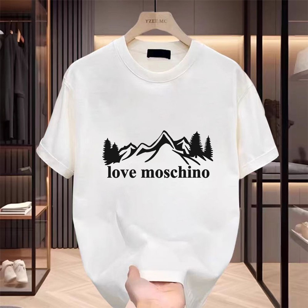 T-shirt Oversize “Love Moschino” Kaos Pria Distro Original 100% Premium