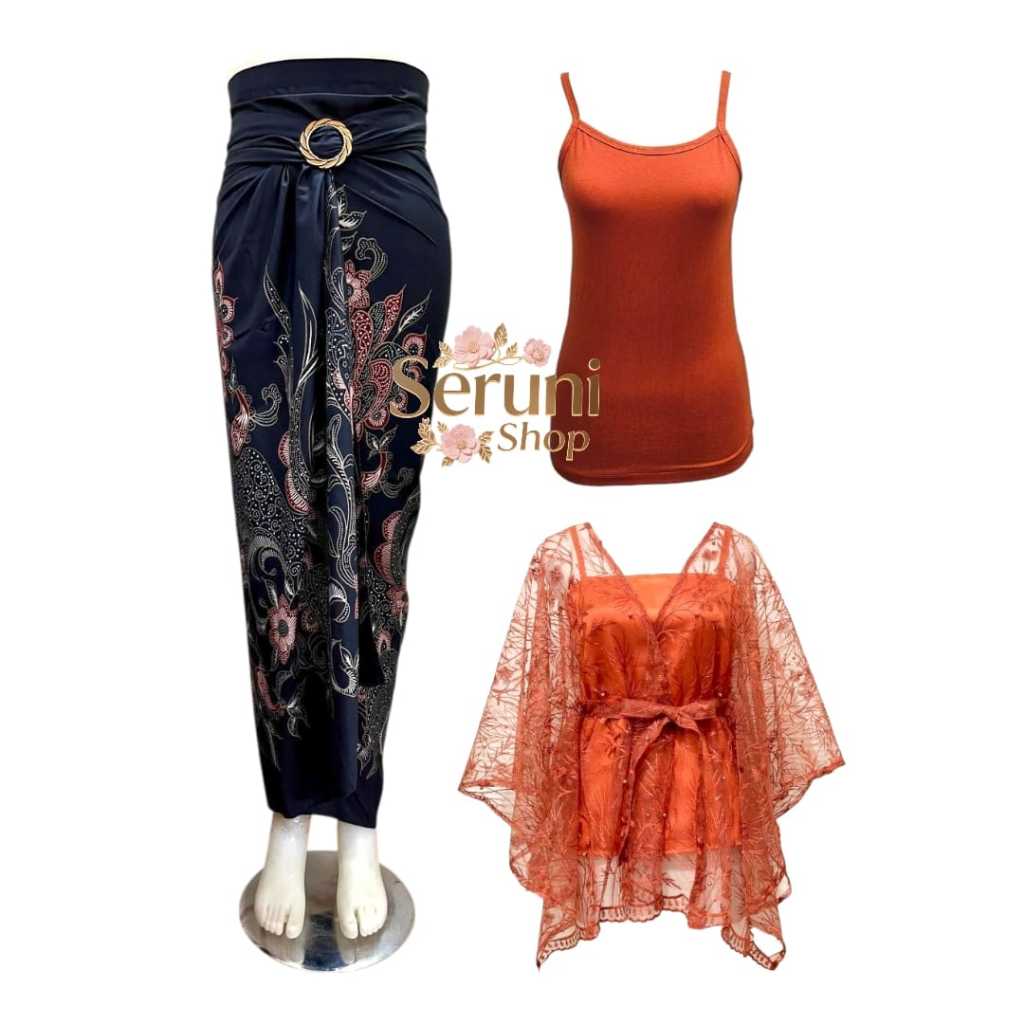 Setelan Outfit Brokat Cape Crop | Baju Kondangan & Seragam Bridesmaid Kekinian