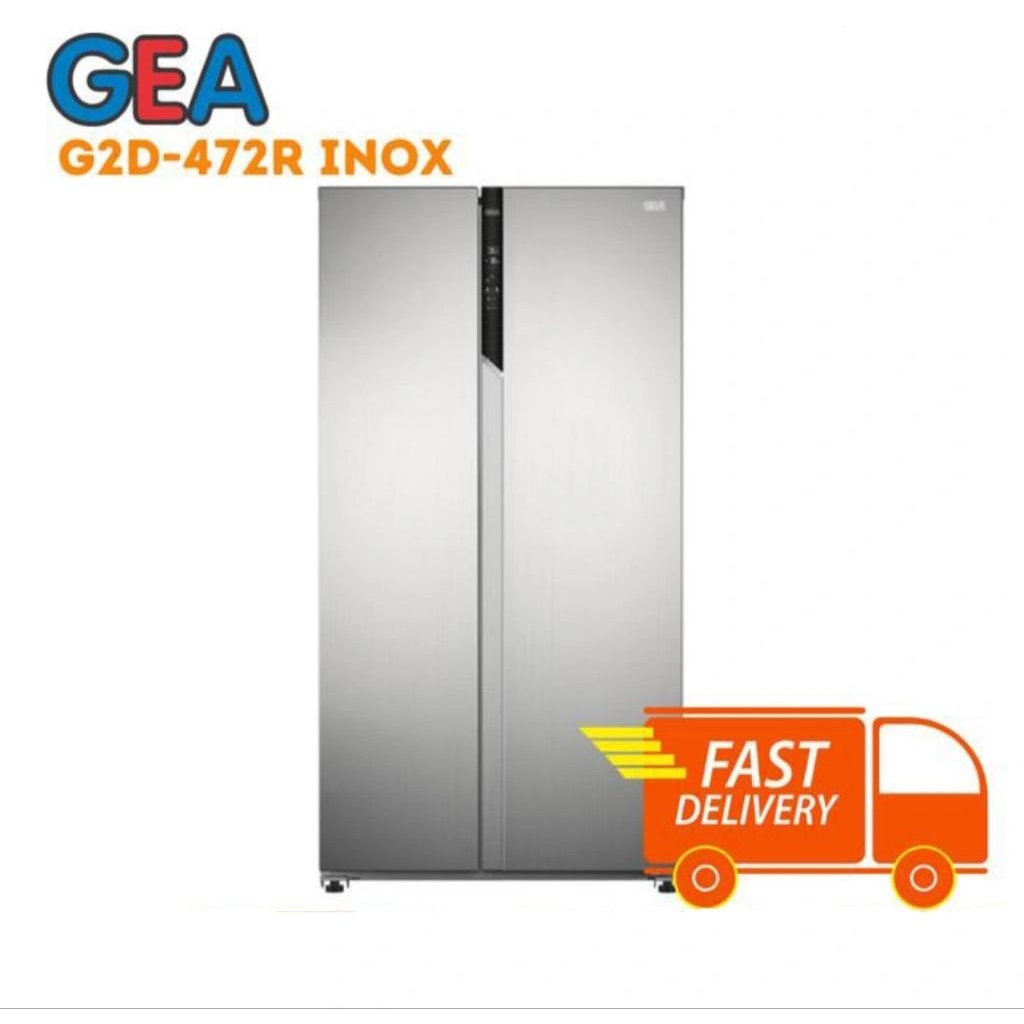 KULKAS SIDE BY SIDE GEA G2D-472 INOX KULKAS GEA SIDE BY SIDE 2 PINTU