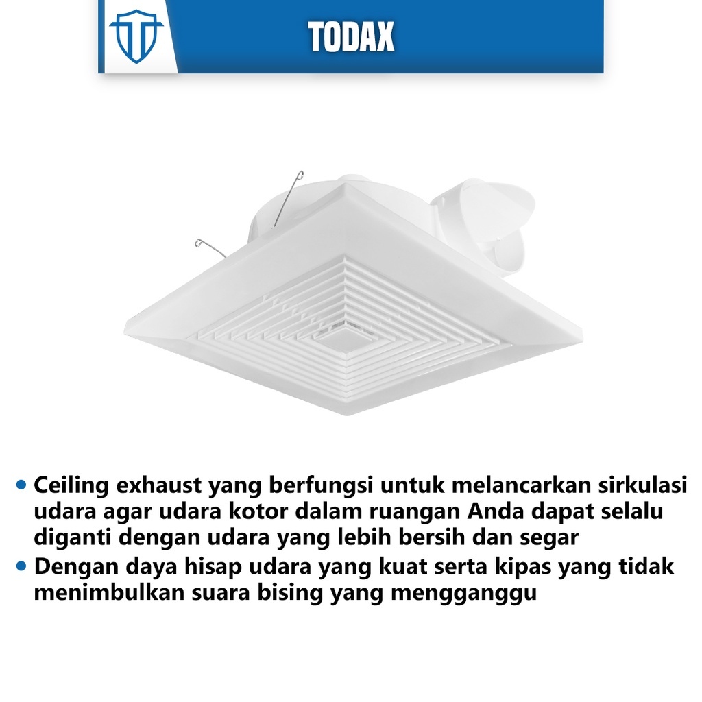 Hexos Plafon exhaust fan Plafon Exhaust/ Hexos Kamar Mandi/ Penghisap asap dapur /Hexos 10Inch 8Inch