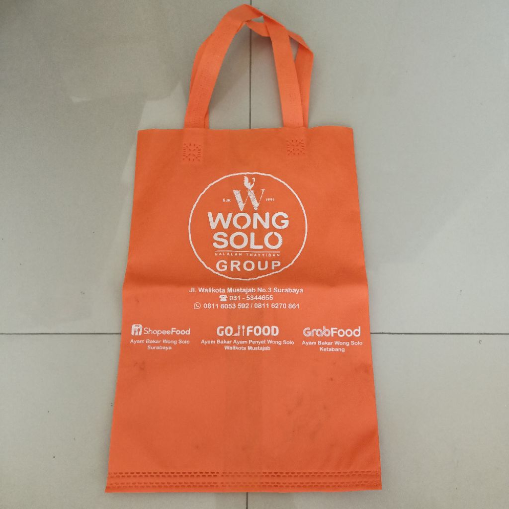 

Tas belanja tas spunbon spounbond Wong Solo