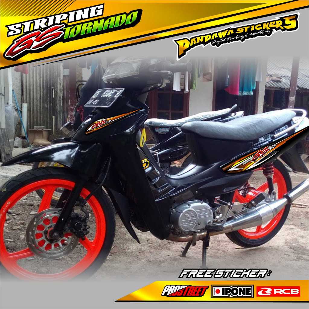 STRIPING VARIASI SUZUKI GS TORNADO - PATTERN EDITION / STIKER MOTOR SUZUKI  GS TORNADO