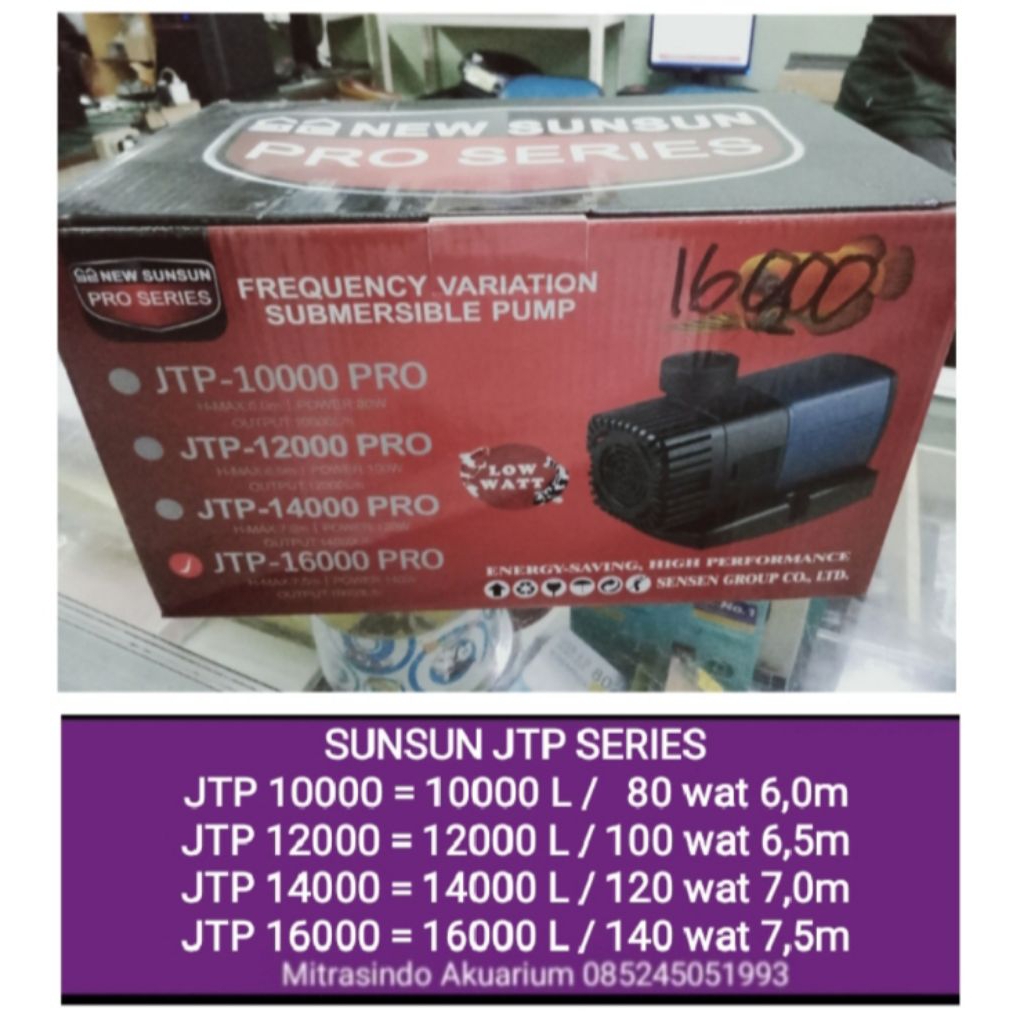 Sunsun JTP 16000 PRO Pompa Celup Kolam Aquarium