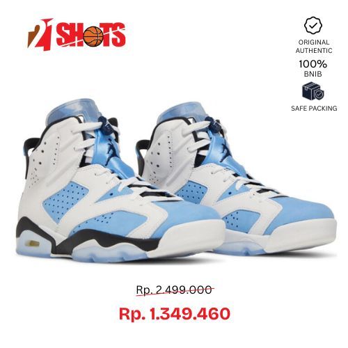AIR JORDAN 6 RETRO UNC SEPATU SNEAKERS PRIA ORI