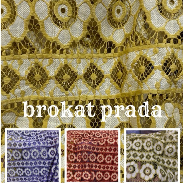 kain brokat Prada kain brokat katun harga per 0,5 meter