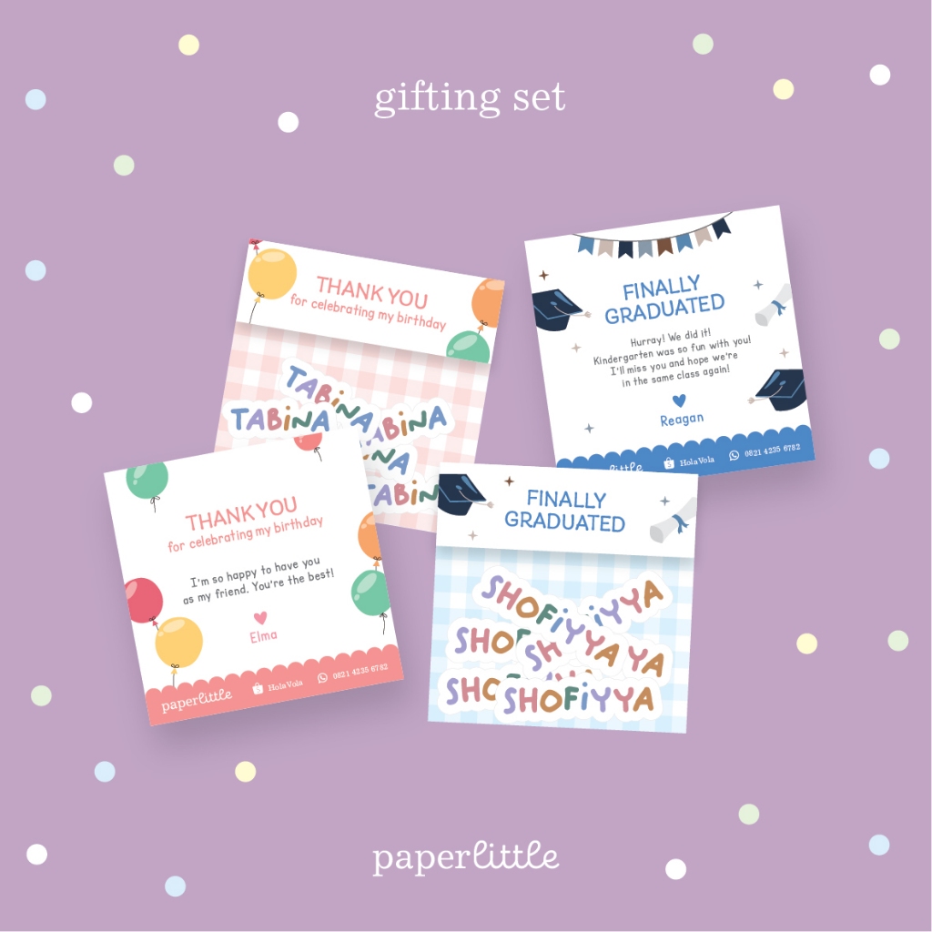 

Paperlittle / Gifting Set / Hampers sticker anak