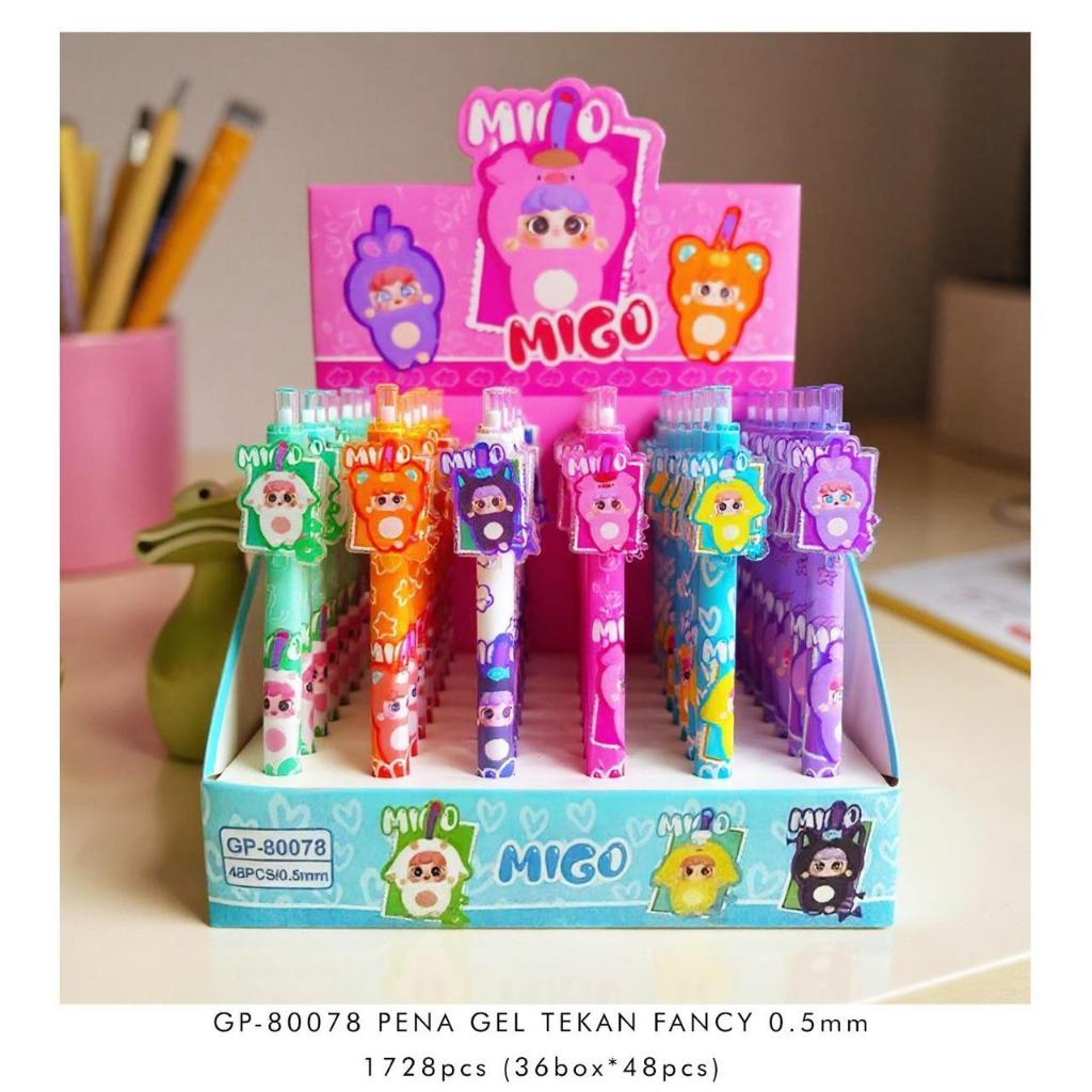 

Pulpen Gel Tekan Fancy | Gel Pen Click Fancy