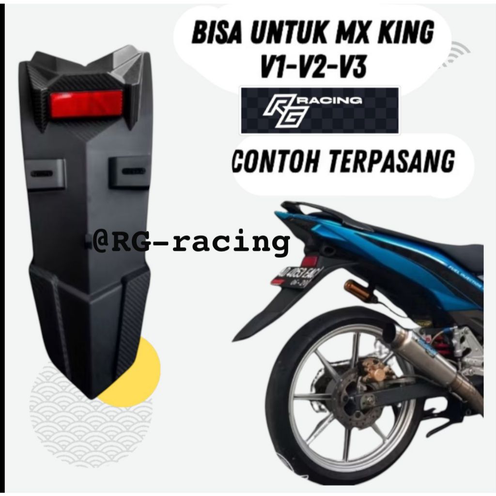 Racinggrup Spakbor Belakang Exciter Gtr 150 Gtr150 / Buntut Belakang Gtr 150 / Spakbor  Gtr 150 orig