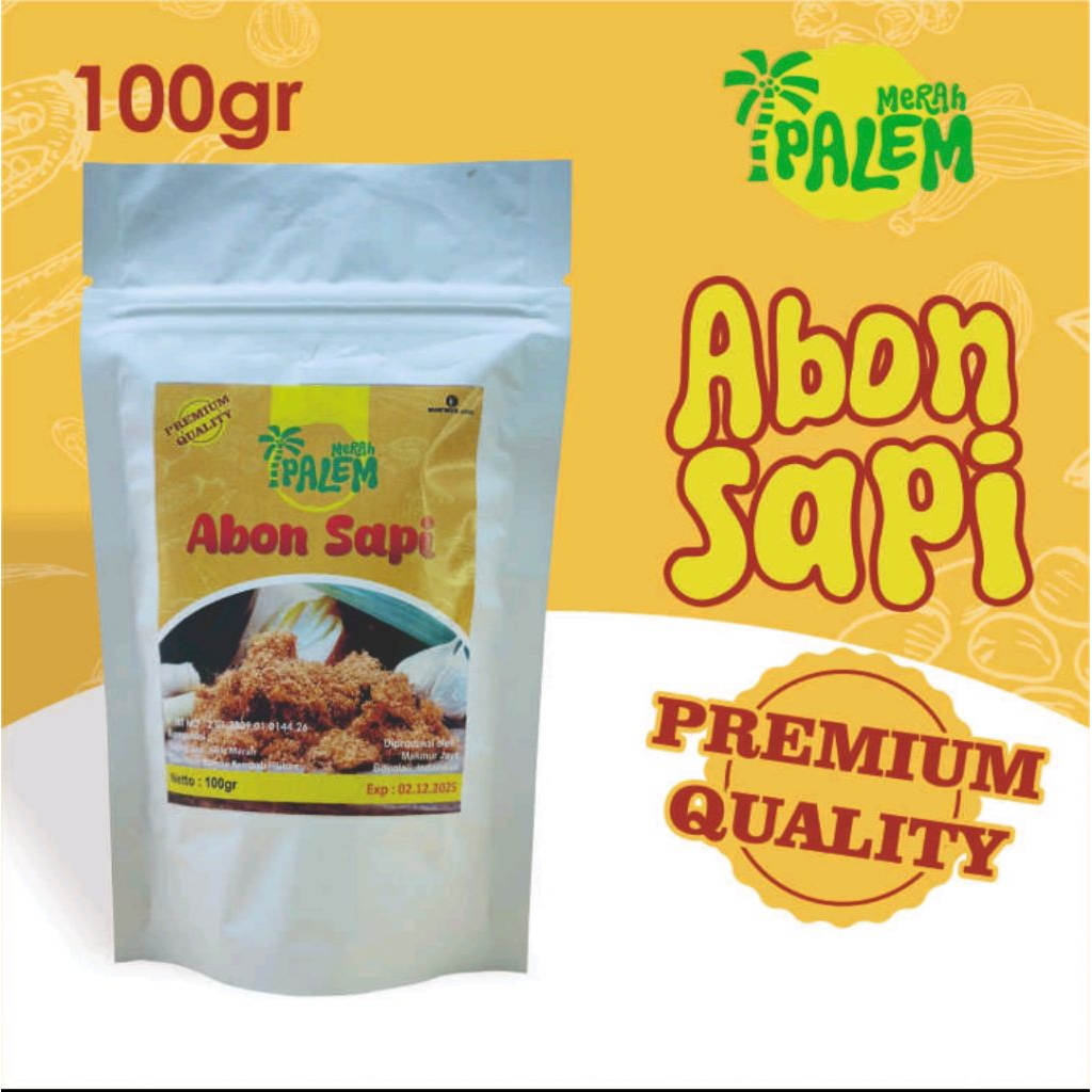 

Abon Sapi PREMIUM PALEM MERAH 100gr - Full Serat Daging Sapi - Non MSG