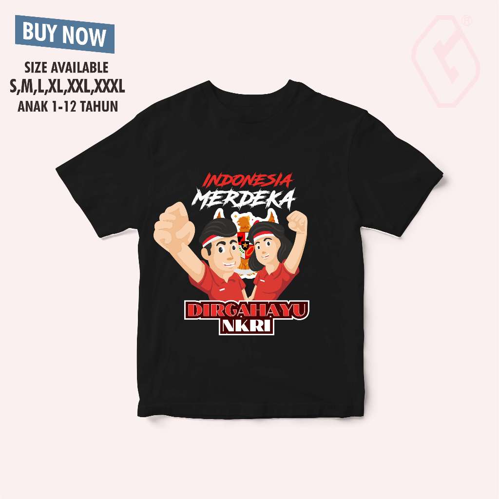 kaos anak Hut Ri Indonesia Merdeka / baju anak Hut Ri Dirgahayu NKRI