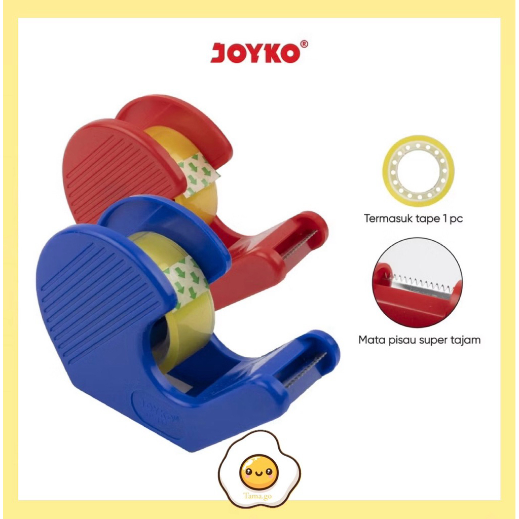 

( 2 in 1 ) Tape Cutter + Plaster / Tape Dispenser Pemotong Pita Perekat Joyko TC-117
