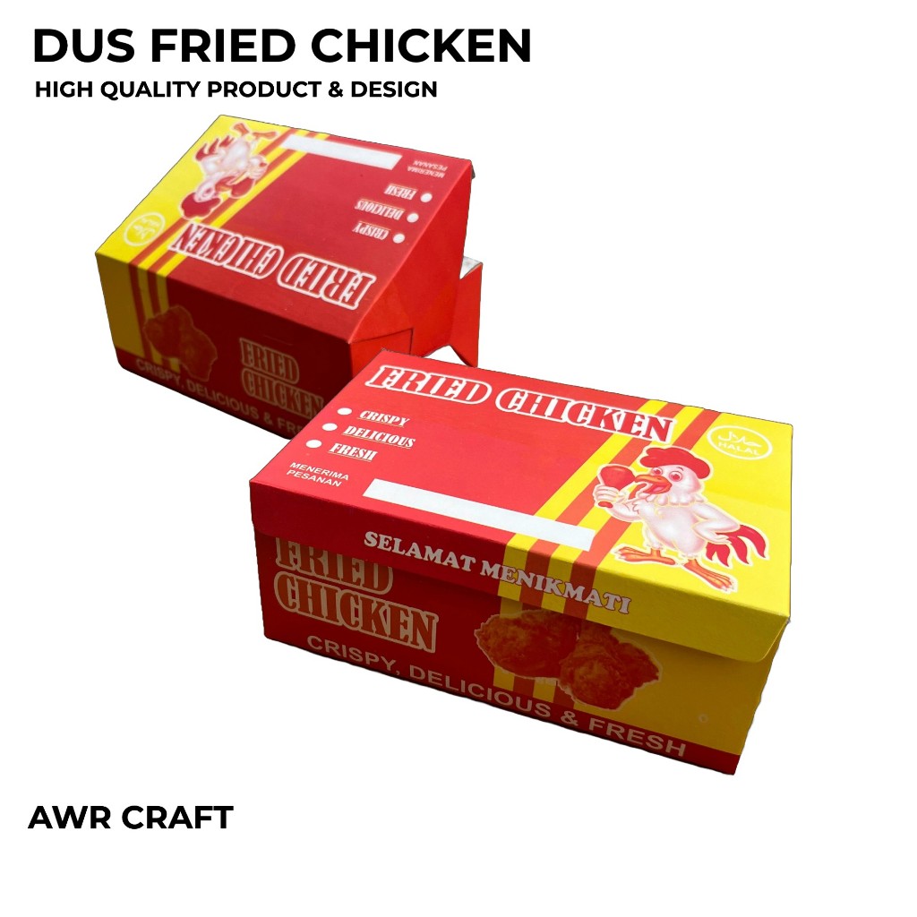 

Box Fried Chicken 50 Lembar - Kemasan Fried Chicken Mantap