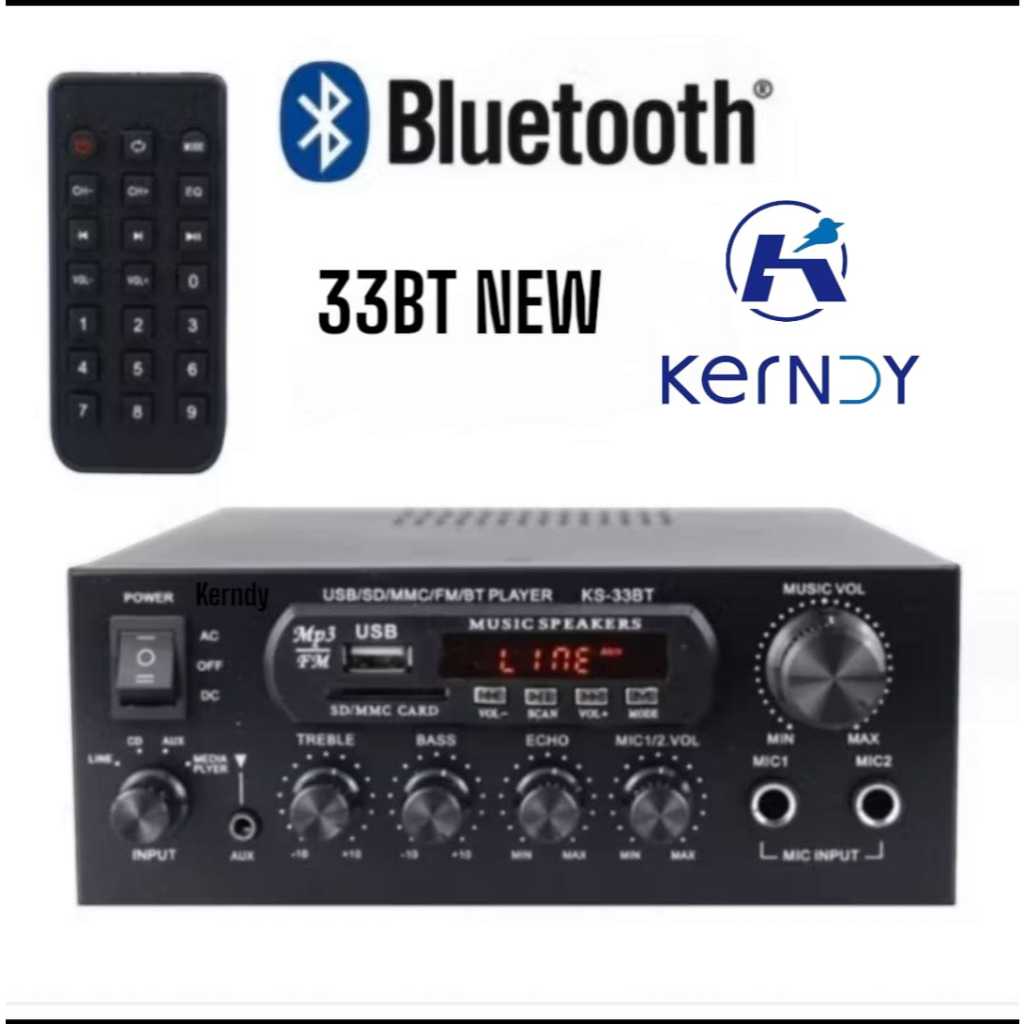 Kerndy Bluetooth EQ Audio Amplifier Home Theater FM 1000W-KS-33BT