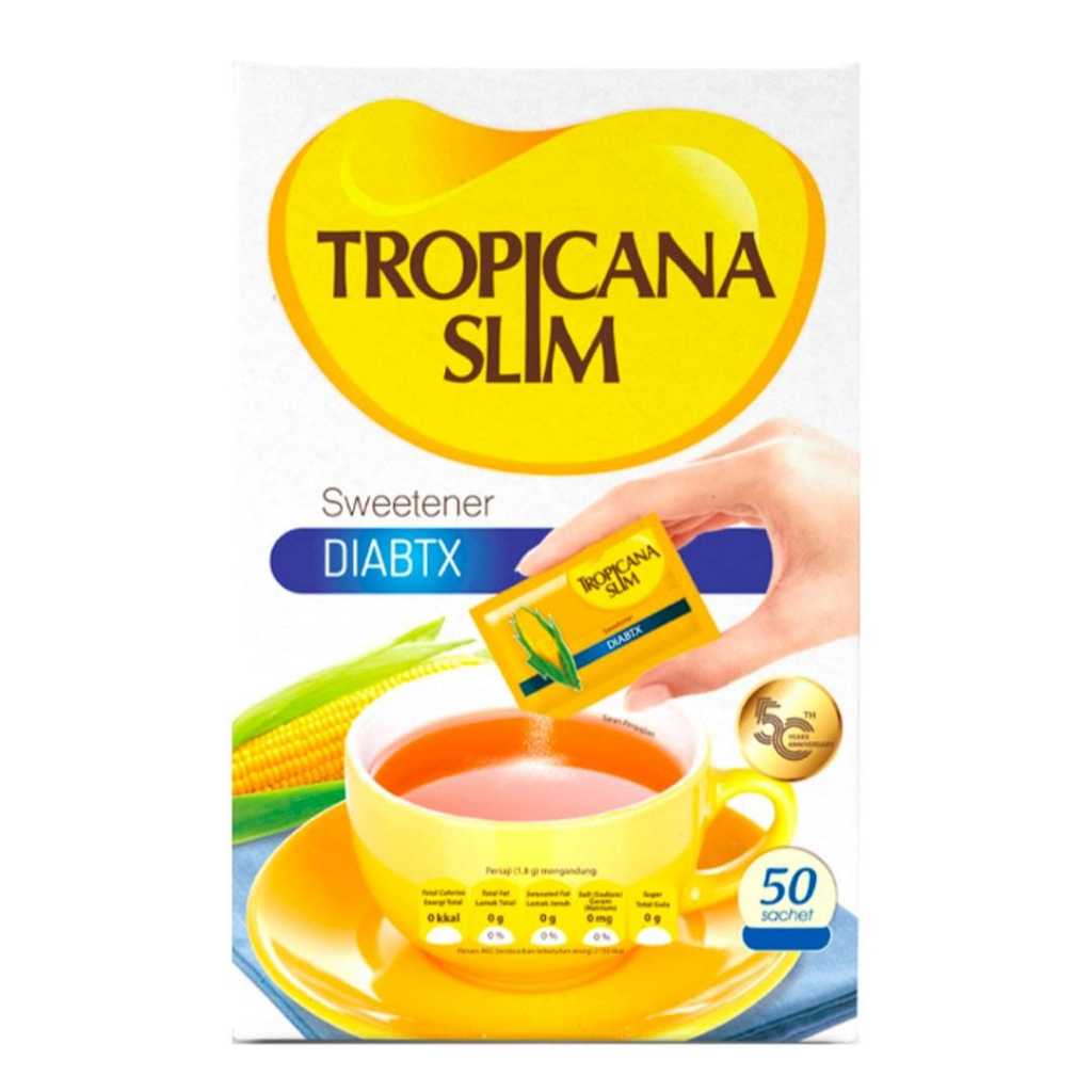 

Pemanis Sehat Tropicana Slim Diabtx Tanpa Gula untuk Diet 50 Sachet