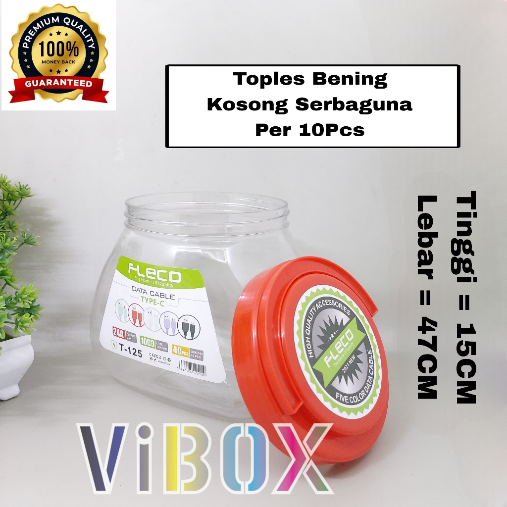 

( 10Pcs ) Toples Kosong Kabel Data Fleco T-125 Wadah Kabel Data Toples Plastik Tebal Kapasitas Besar Serbaguna BY. SULTAN ROXY