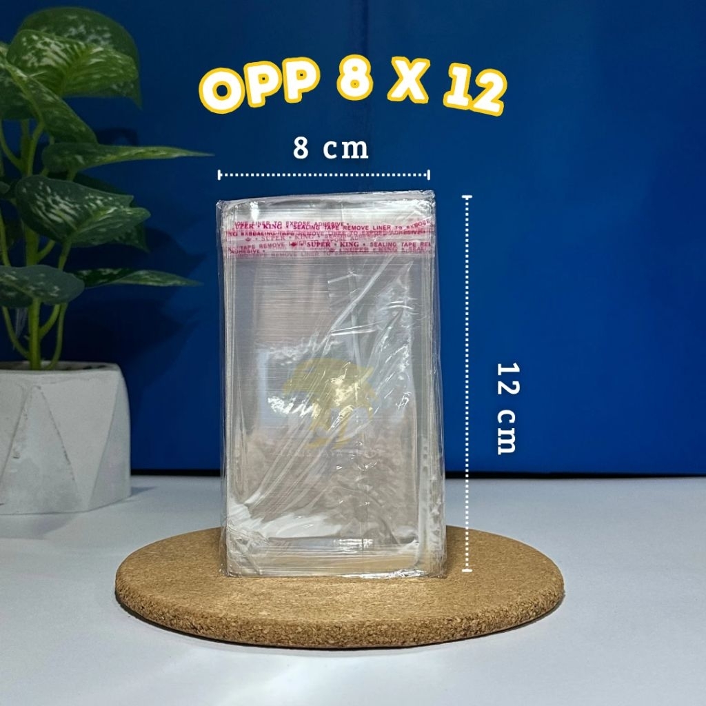 Plastik OPP Lem Bening Transparan isi 100 Lembar 8x12 | Plastik Donat / Kue Basah / Roti Mini