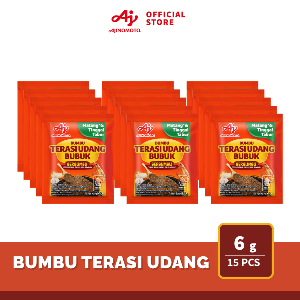 

AJI-NO-MOTO® Terasi Udang berbumbu 6g (15pcs)