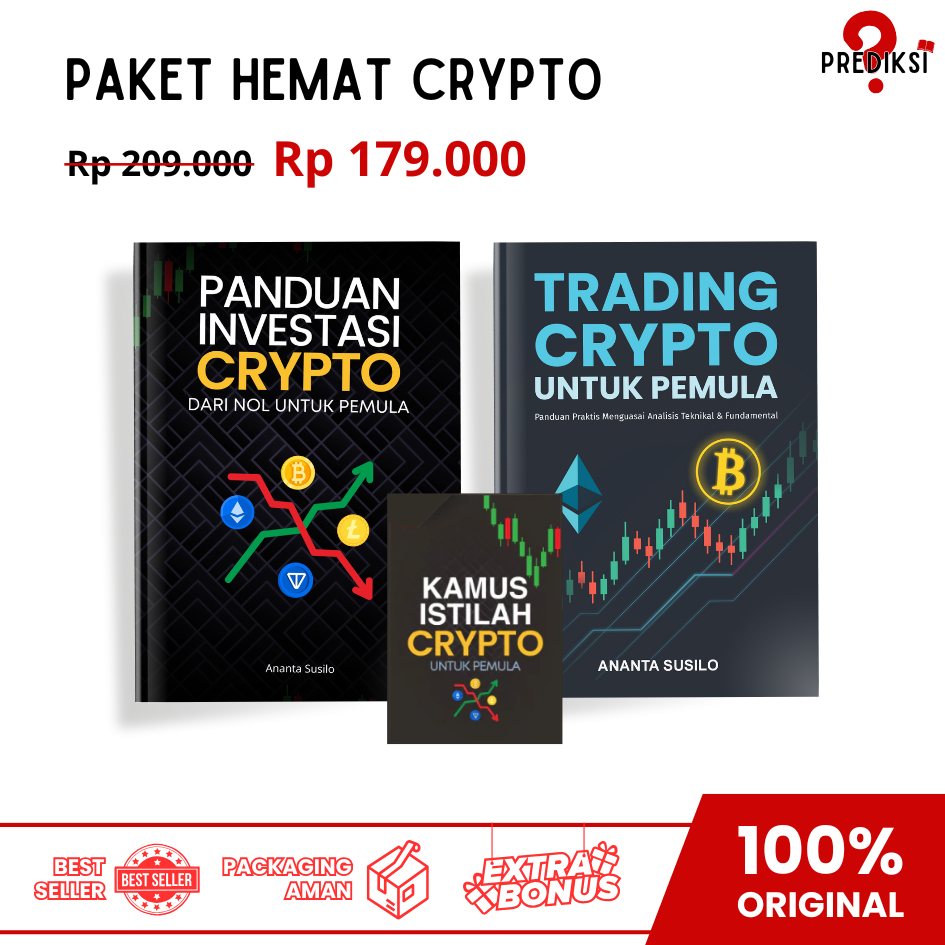 Paket Trading Crypto (Trading Crypto + Investasi Crypto) Hemat 2 Buku Bonus Kamus Crypto - Yash Medi