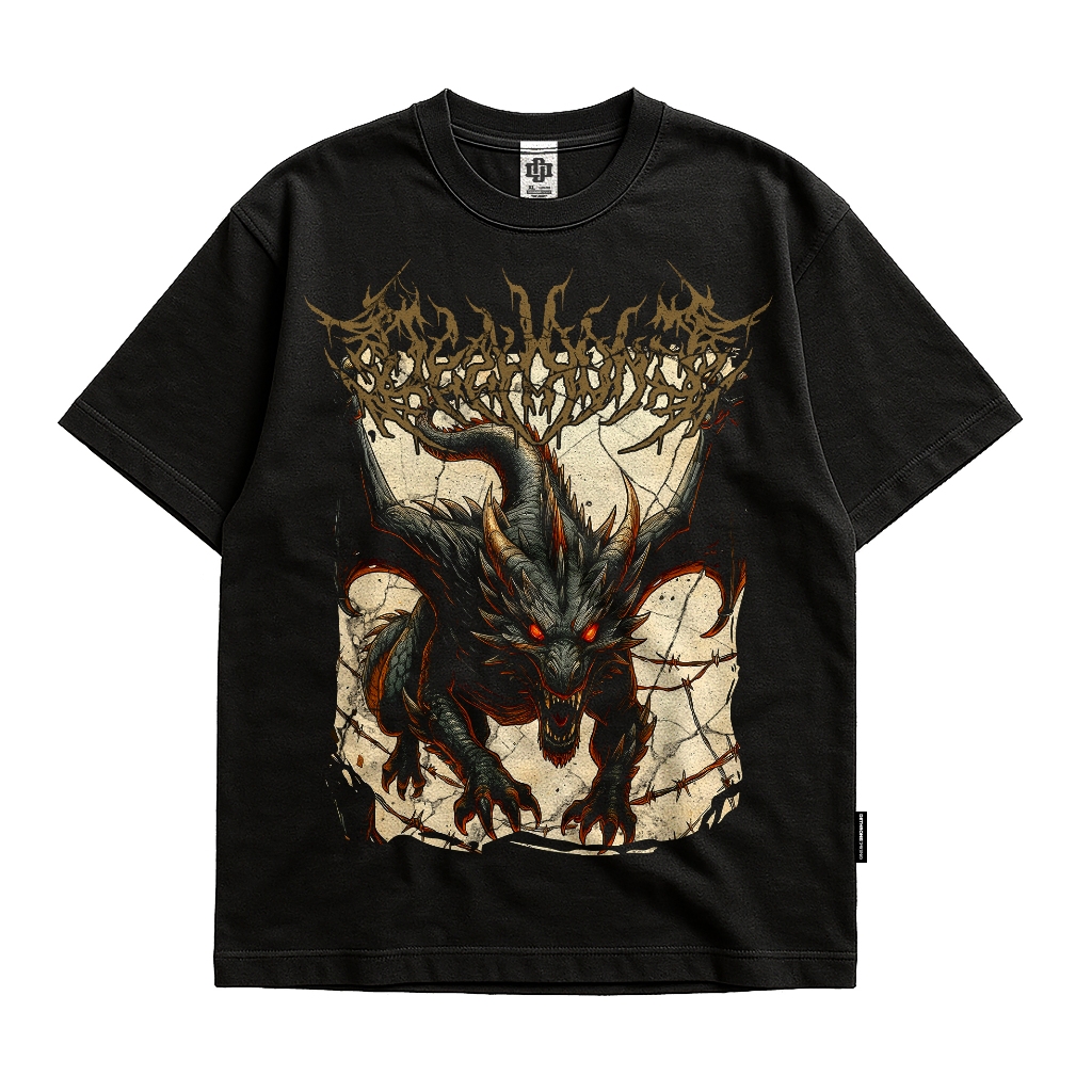 DETHRONEORIGIN Kaos Oversize Cotton Combed 16s Heavy Weight Alduin | Kaos Metal