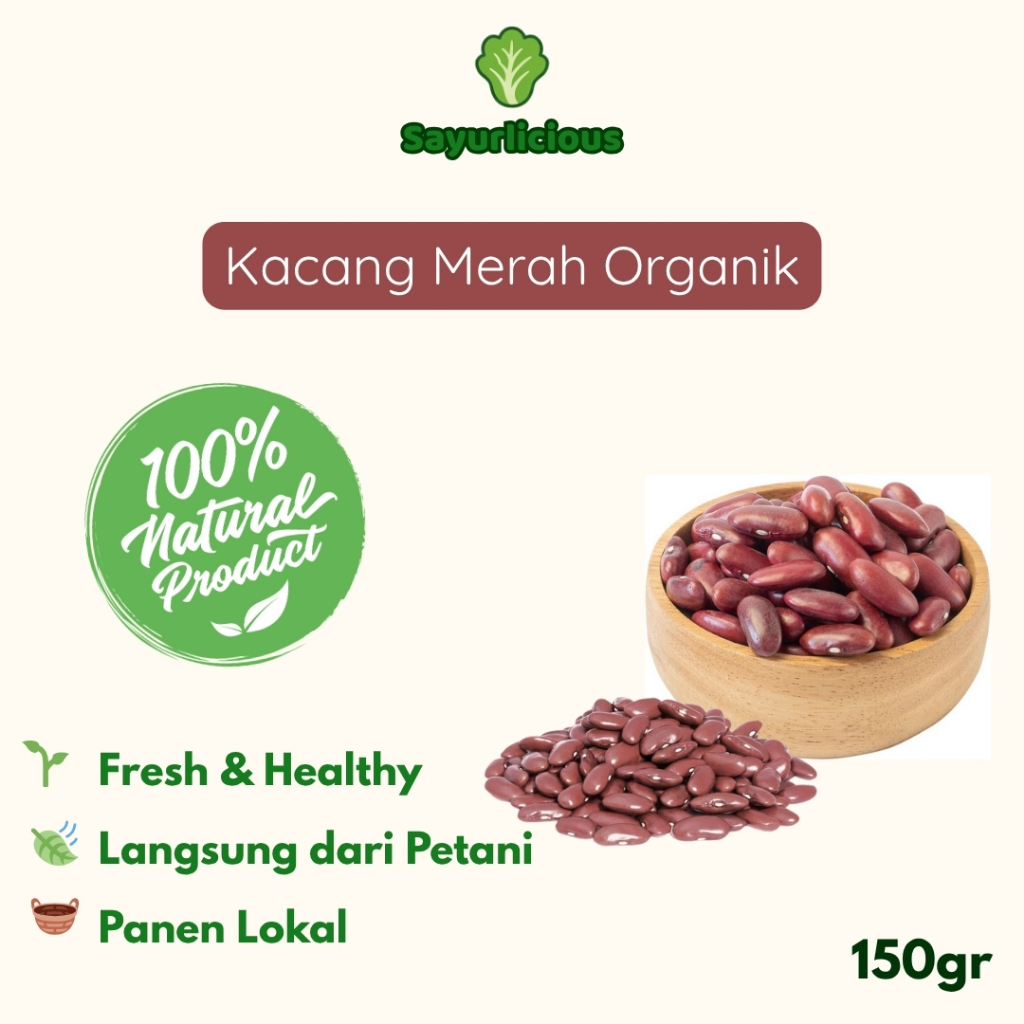 

Kacang Merah Organik Panen Lokal 150gr
