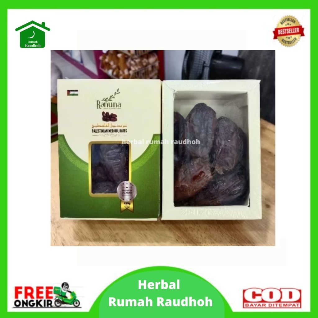 

KURMA MEDJOOL PREMIUM 250 GRAM - RANUNA PALESTINIAN MEDJOUL DATES