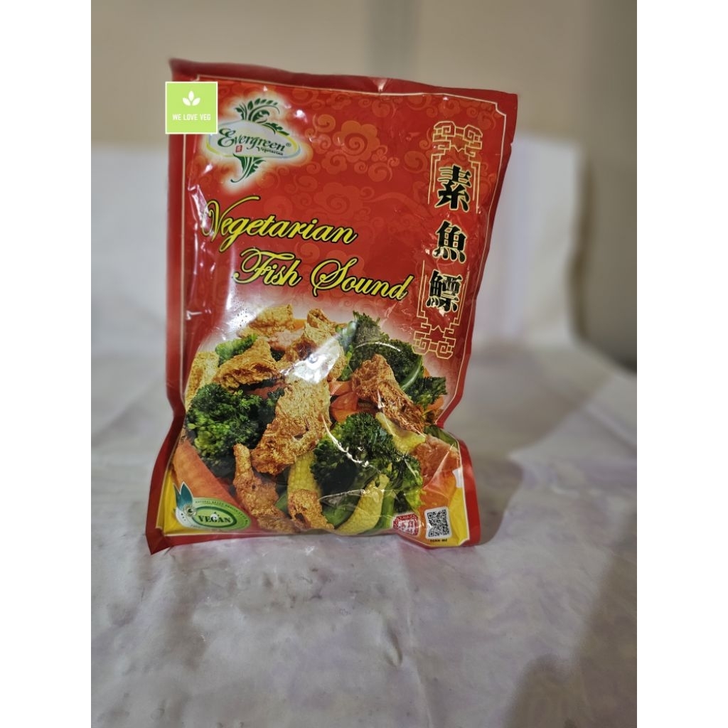 

FISH SOUND EVERGREEN/KERUPUK IKAN VEGETARIAN VEGAN EVERGREEN/huphio vegetarian vegan 150 gr